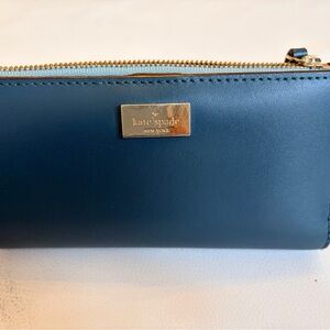 Kate Spade Teal Wallet with Gold Accents (used)
